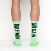 Cycling socks for women and men with inspirational quote. No Pain No Gain